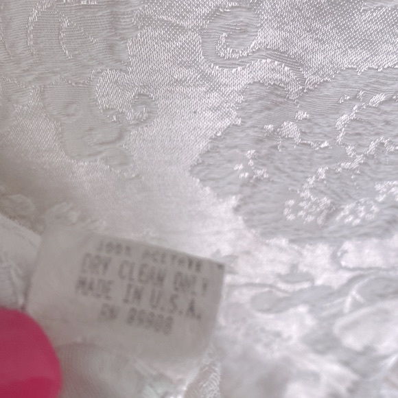 Vintage Nah Nah Collection Floral with Lace trim top with shoulder pads, Size 14 - Picture 7 of 12